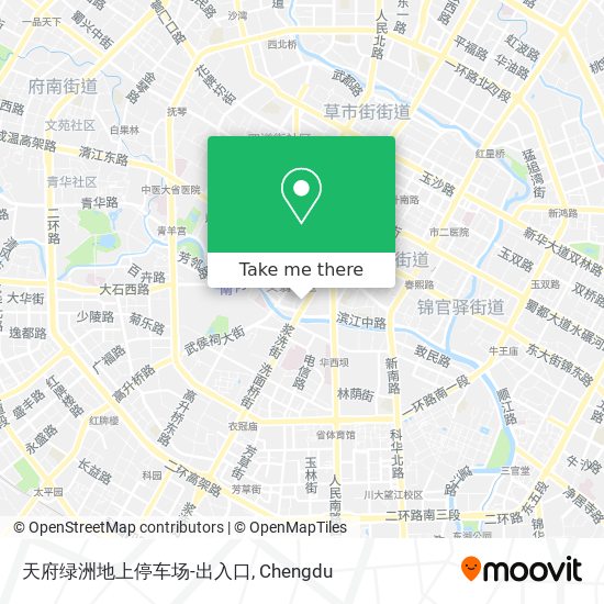 天府绿洲地上停车场-出入口 map