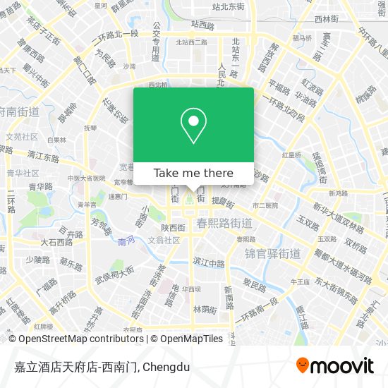 嘉立酒店天府店-西南门 map