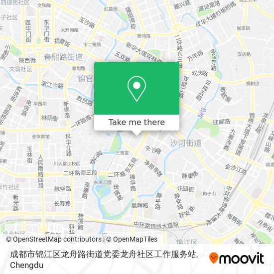 成都市锦江区龙舟路街道党委龙舟社区工作服务站 map