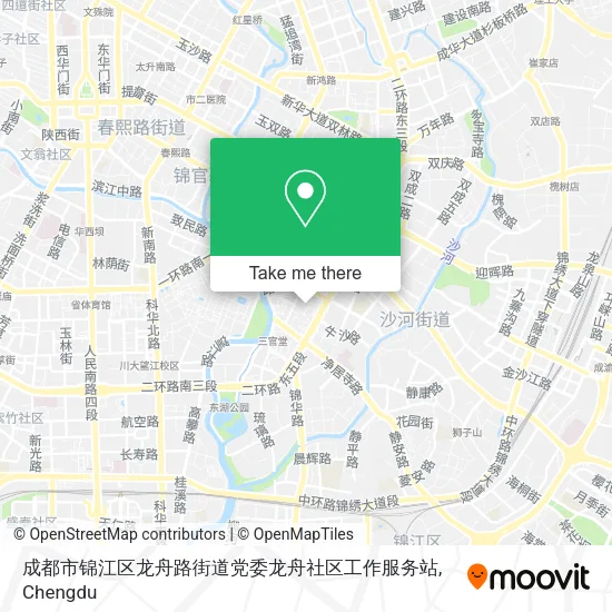 成都市锦江区龙舟路街道党委龙舟社区工作服务站 map