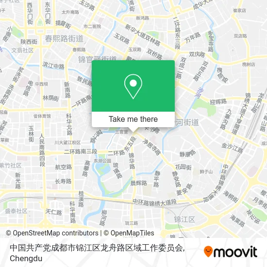 中国共产党成都市锦江区龙舟路区域工作委员会 map