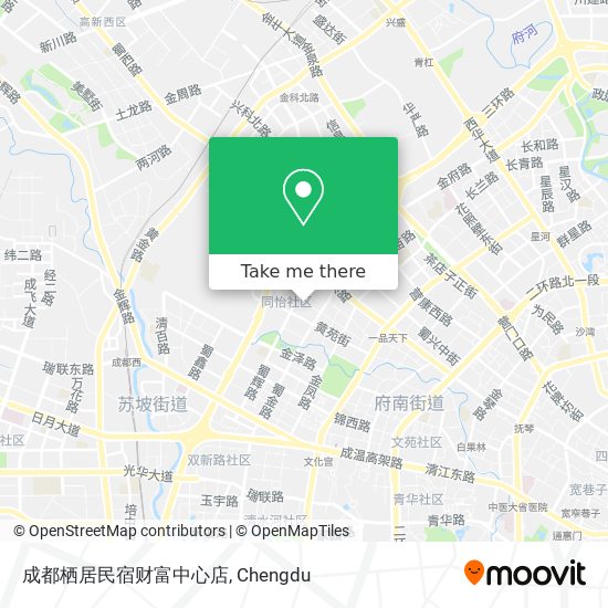 成都栖居民宿财富中心店 map