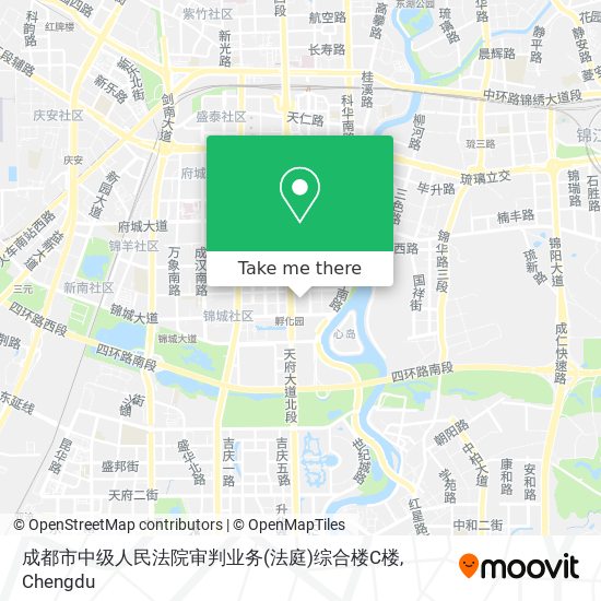 成都市中级人民法院审判业务(法庭)综合楼C楼 map