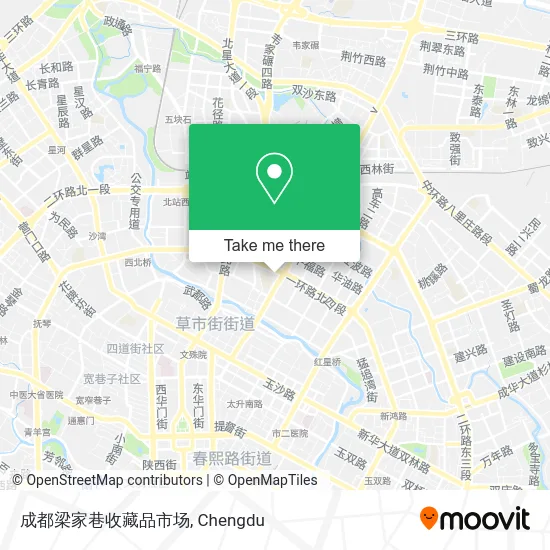 成都梁家巷收藏品市场 map