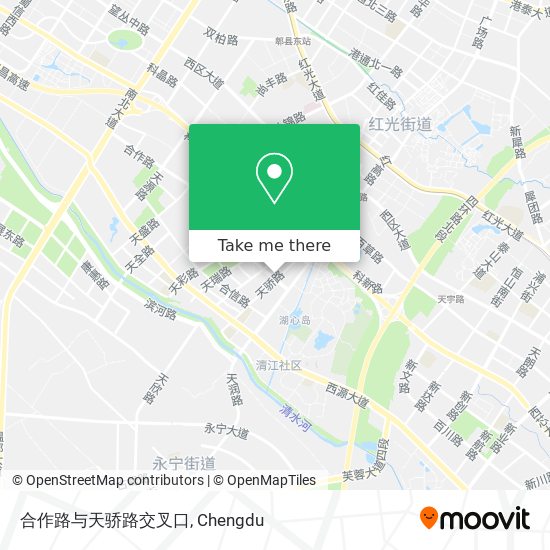 合作路与天骄路交叉口 map