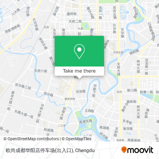 欧尚成都华阳店停车场(出入口) map