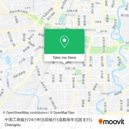 中国工商银行24小时自助银行(成都南华北路支行) map
