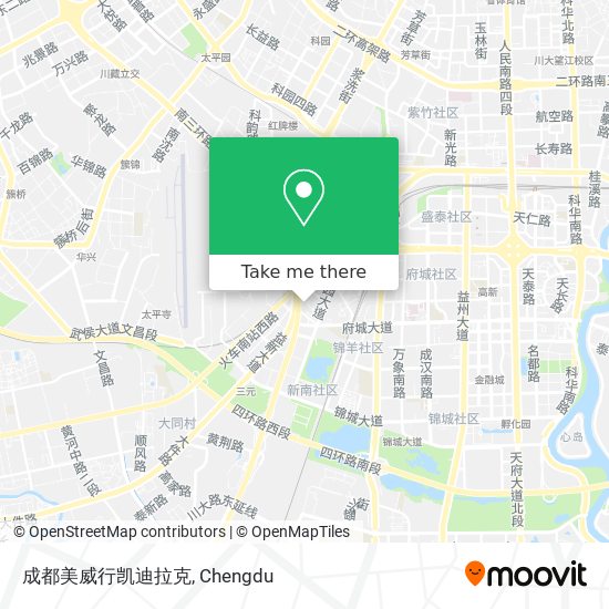 成都美威行凯迪拉克 map