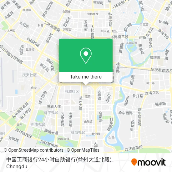 中国工商银行24小时自助银行(益州大道北段) map