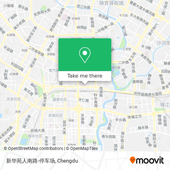新华苑人南路-停车场 map
