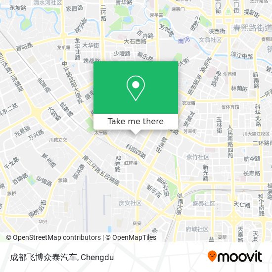 成都飞博众泰汽车 map