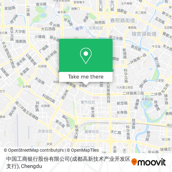 中国工商银行股份有限公司(成都高新技术产业开发区支行) map