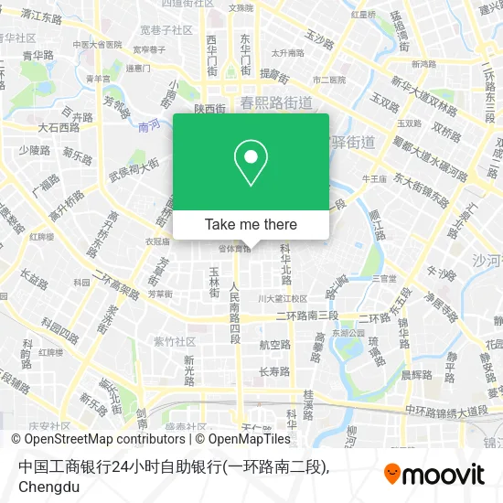 中国工商银行24小时自助银行(一环路南二段) map