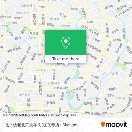 北平楼老北京涮羊肉(红瓦寺店) map