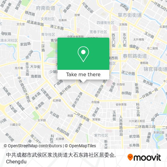中共成都市武侯区浆洗街道大石东路社区居委会 map