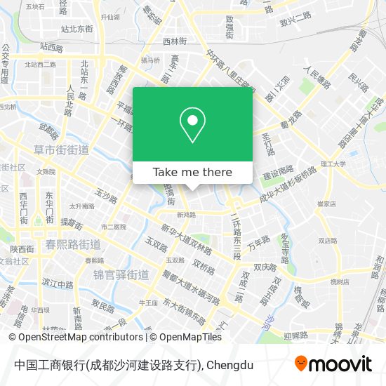 中国工商银行(成都沙河建设路支行) map