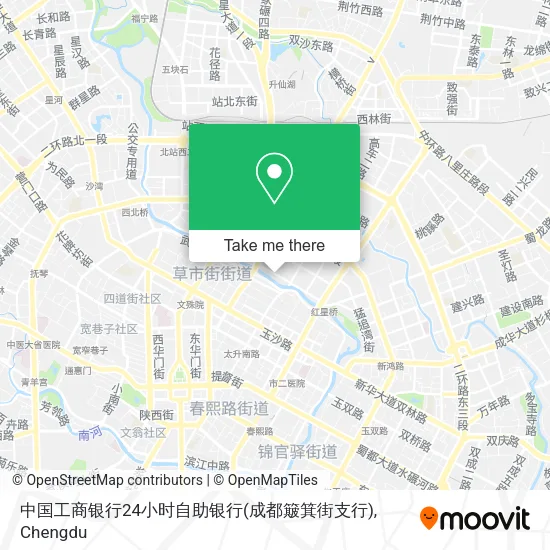 中国工商银行24小时自助银行(成都簸箕街支行) map
