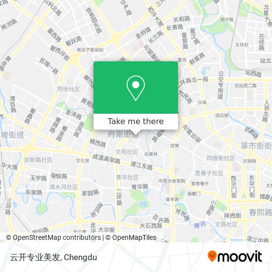 云开专业美发 map