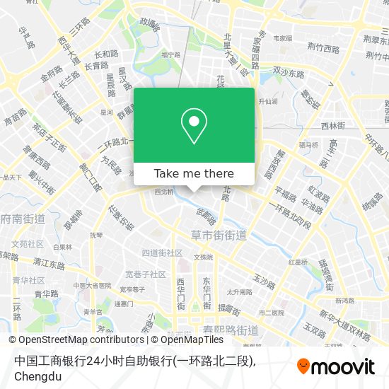 中国工商银行24小时自助银行(一环路北二段) map