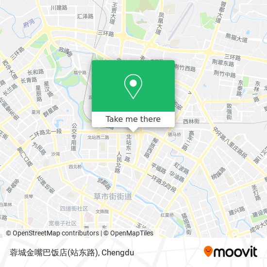 蓉城金嘴巴饭店(站东路) map