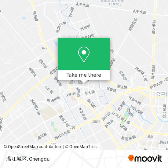 温江城区 map