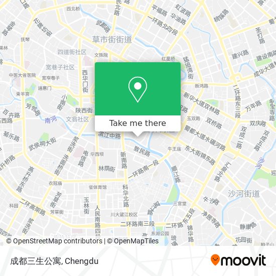 成都三生公寓 map