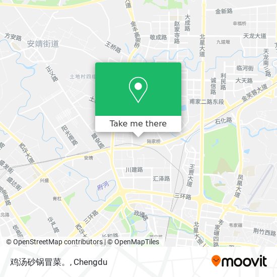鸡汤砂锅冒菜。 map