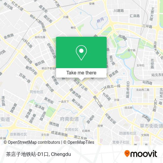 茶店子地铁站-D1口 map