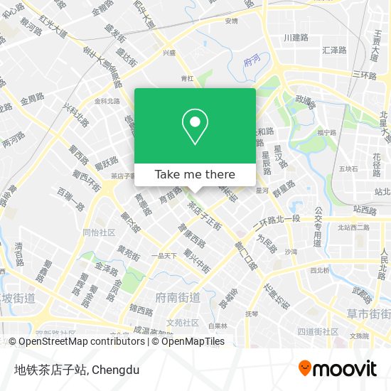 地铁茶店子站 map