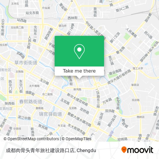 成都肉骨头青年旅社建设路口店 map