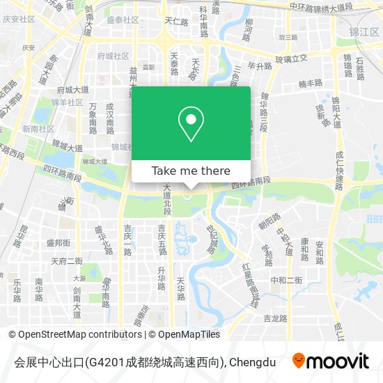 会展中心出口(G4201成都绕城高速西向) map