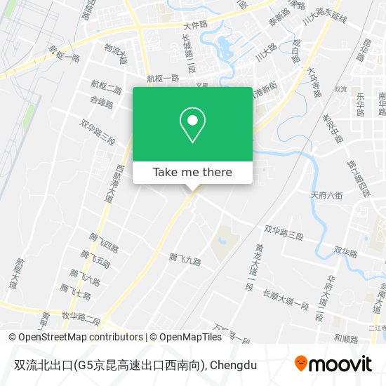 双流北出口(G5京昆高速出口西南向) map