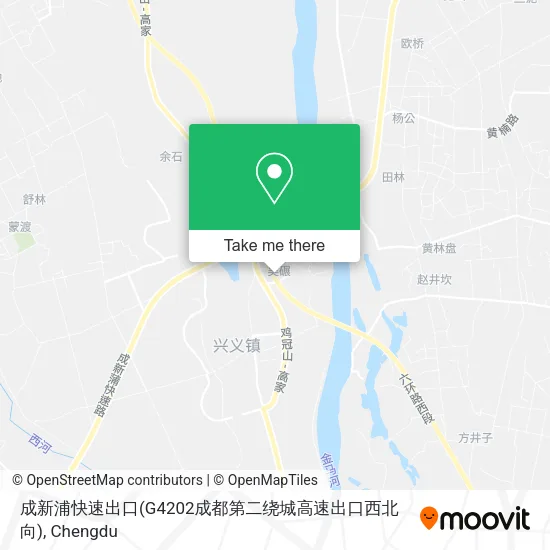成新浦快速出口(G4202成都第二绕城高速出口西北向) map