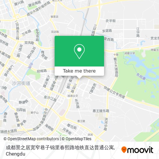 成都景之居宽窄巷子锦里春熙路地铁直达普通公寓 map
