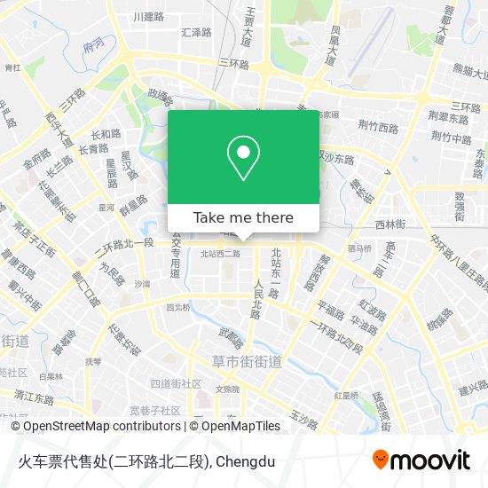 火车票代售处(二环路北二段) map