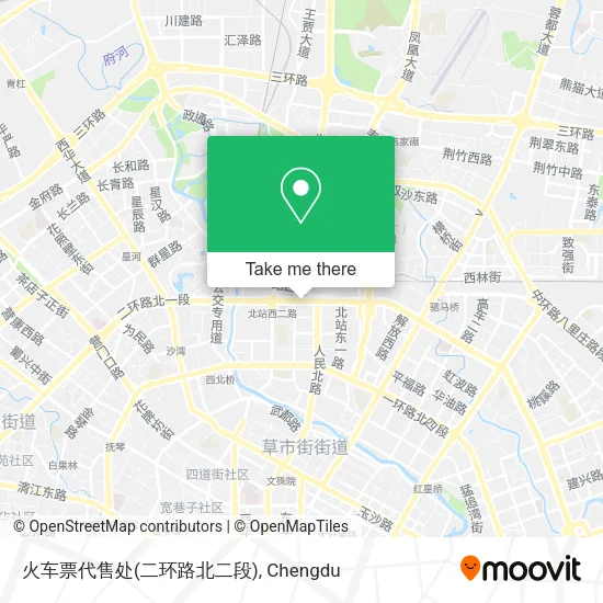 火车票代售处(二环路北二段) map