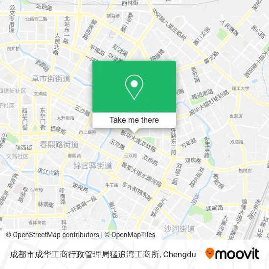 成都市成华工商行政管理局猛追湾工商所 map