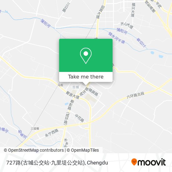 727路(古城公交站-九里堤公交站) map