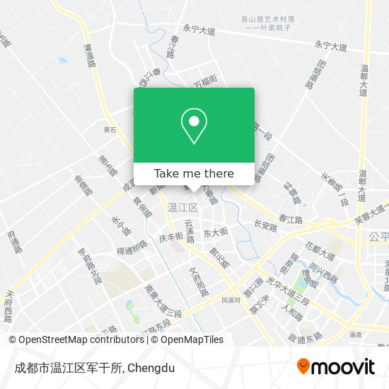 成都市温江区军干所 map