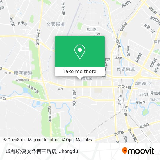 成都i公寓光华西三路店 map