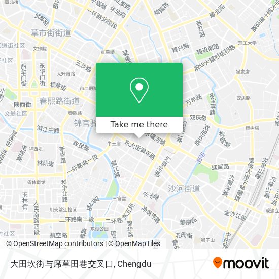 大田坎街与席草田巷交叉口 map