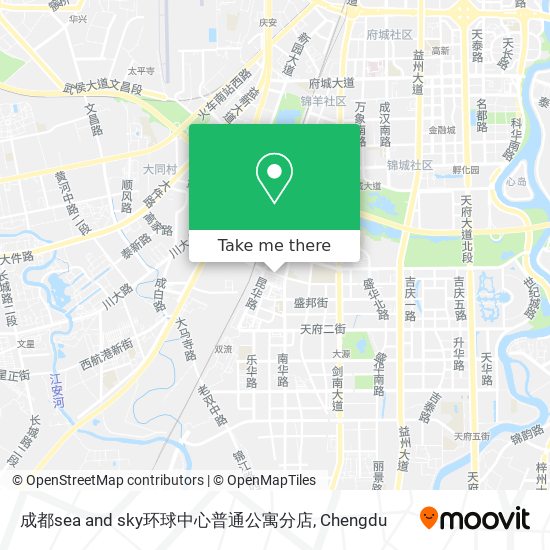 成都sea and sky环球中心普通公寓分店 map