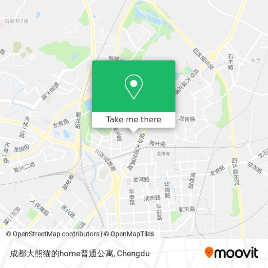 成都大熊猫的home普通公寓 map