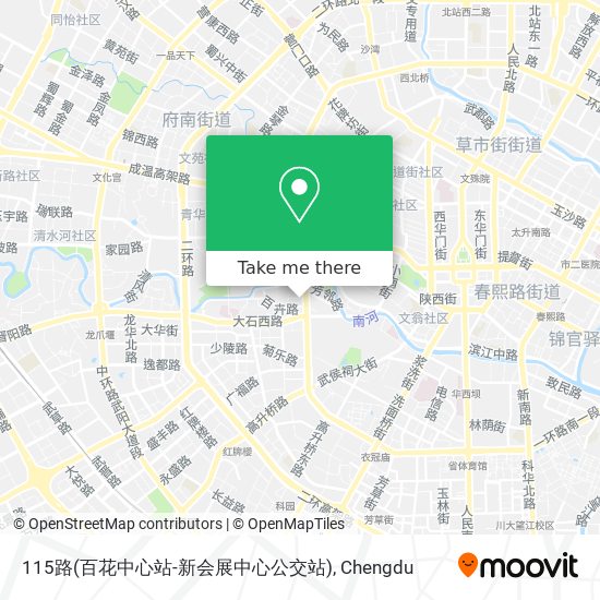115路(百花中心站-新会展中心公交站) map