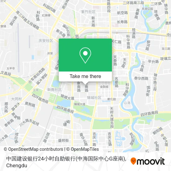 中国建设银行24小时自助银行(中海国际中心G座南) map