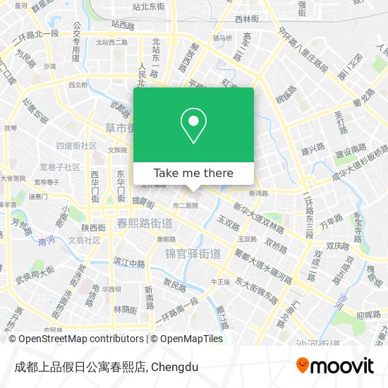 成都上品假日公寓春熙店 map