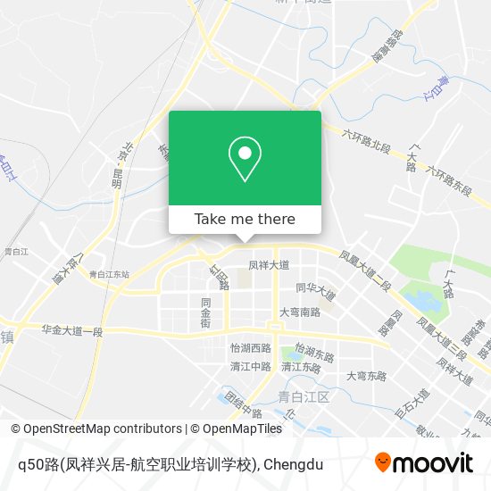 q50路(凤祥兴居-航空职业培训学校) map