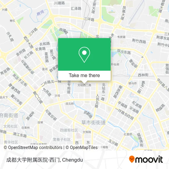 成都大学附属医院-西门 map
