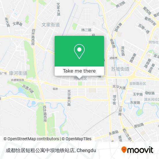 成都怡居短租公寓中坝地铁站店 map