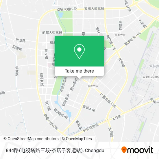 844路(电视塔路三段-茶店子客运站) map